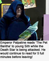 Emperor Palpatine fails to act after being informed of the attack